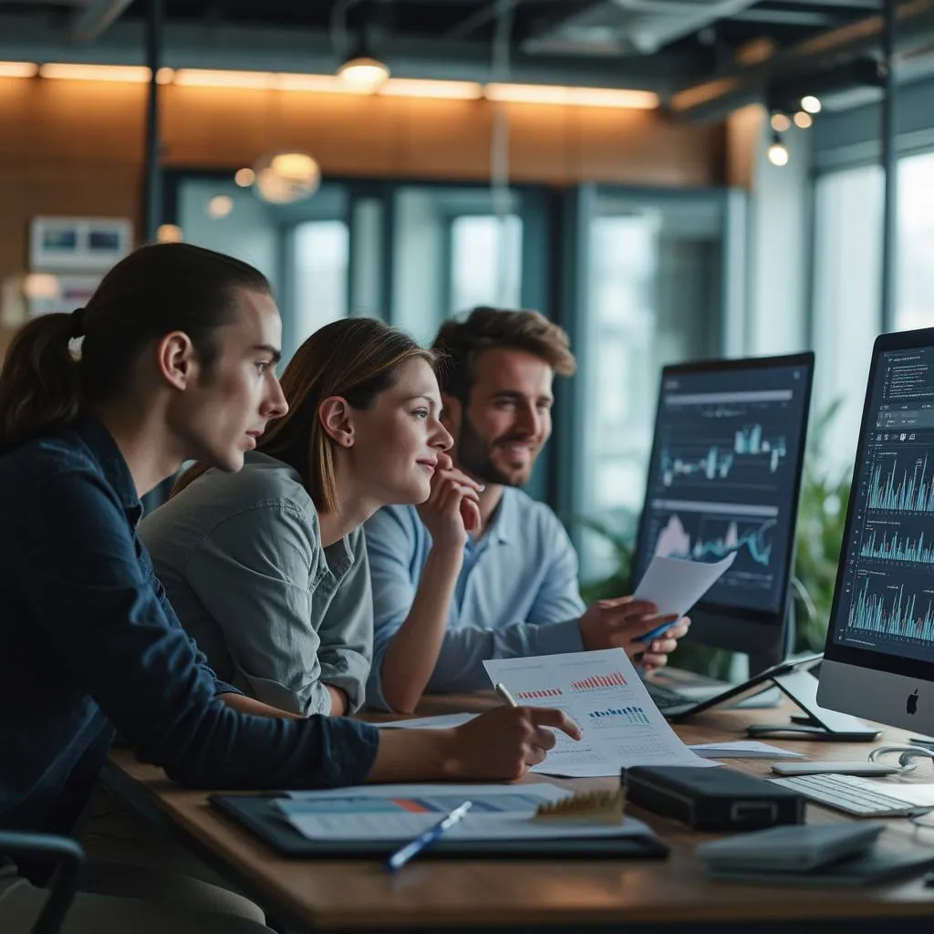 Unternehmensberatung Team bei der Strategieentwicklung