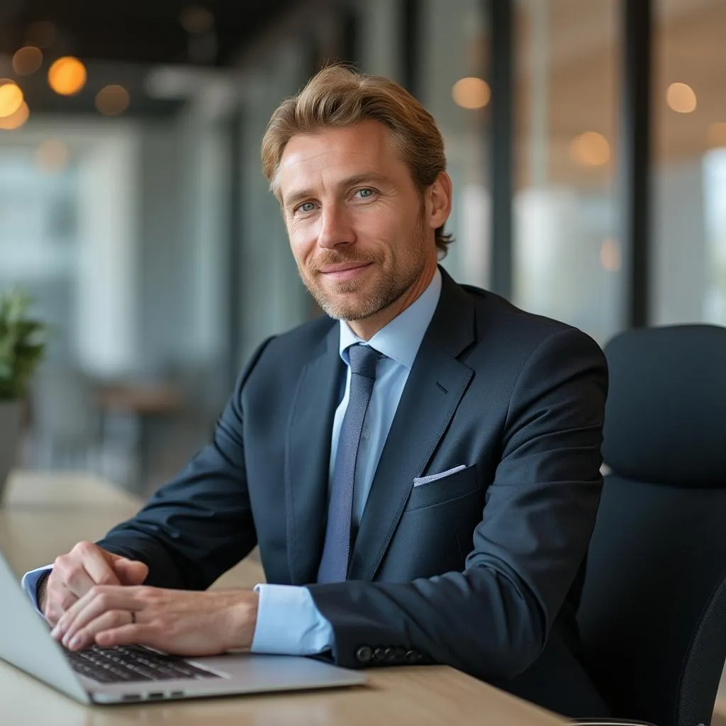 Dr. Andreas Hartmann, Geschäftsführer von ConsultExpert, in professionellem Business-Outfit